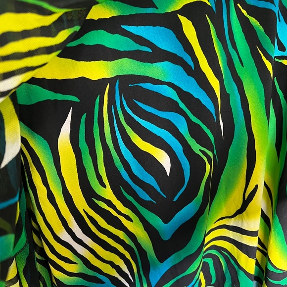 Caroline Rose Colorful Animal Print Sheer Poncho Tank Combo Women’s Size Medium - Picture 4 of 6